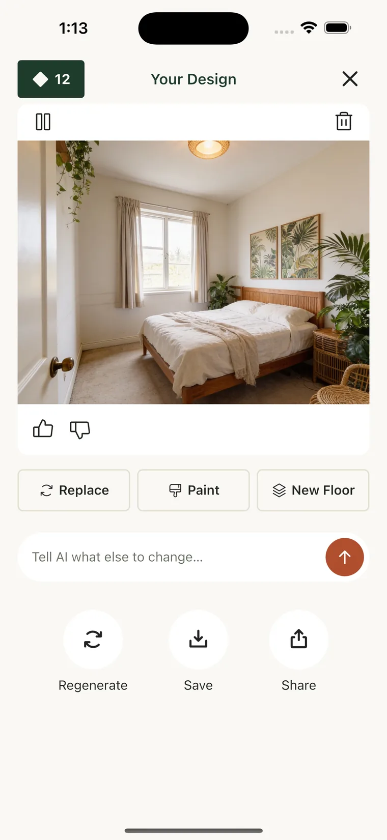 A finished Roomture design